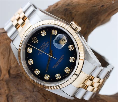 rolex datejust acciaio oro brillanti